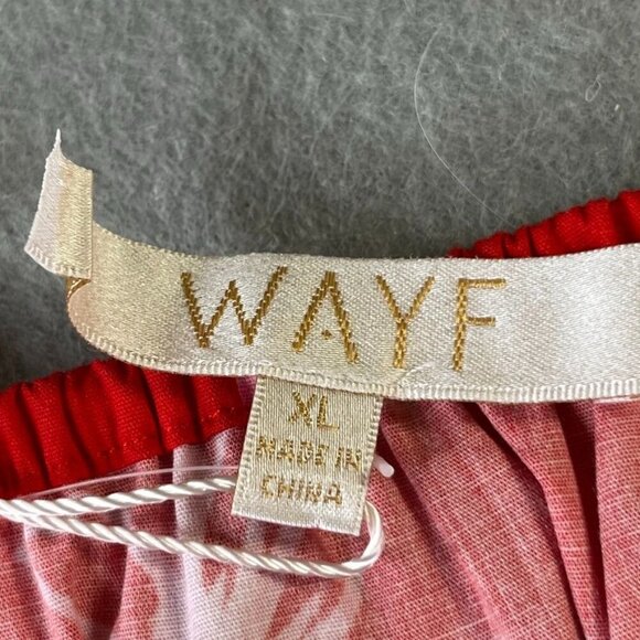 WAYF Halter Top Tank Size XL Tie Front Red Pink Flowers Summer Vacation New - Picture 8 of 11